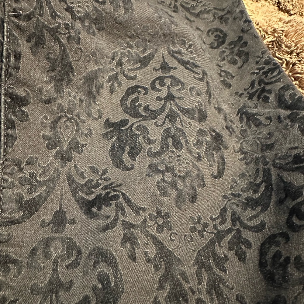 Chaps Black Floral Pattern Pants - image 2